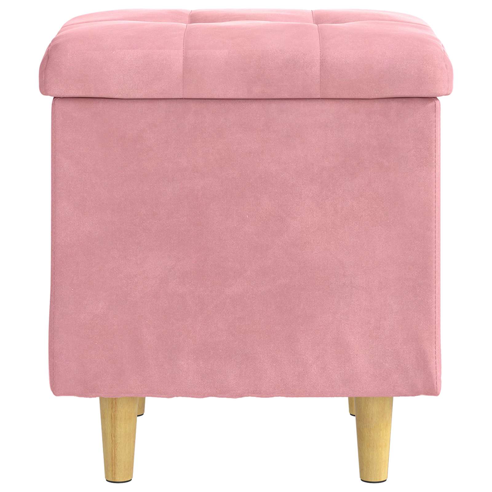 Pouf con Storage 40 x 40 x 45 cm Velluto