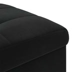 Pouf contenitore con cuscino Nero 40 x 40 x 45 cm Velluto