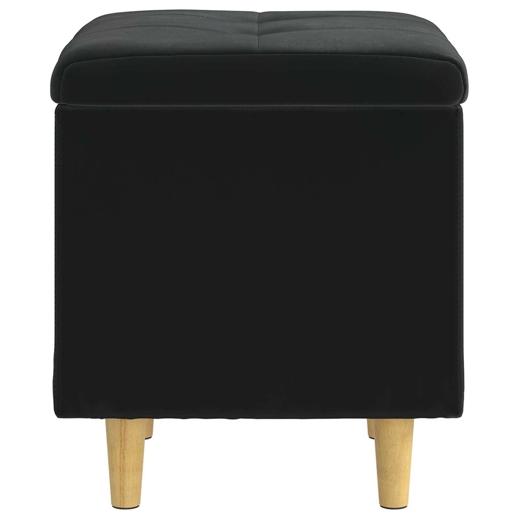 Pouf contenitore con cuscino Nero 40 x 40 x 45 cm Velluto