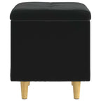 Pouf contenitore con cuscino Nero 40 x 40 x 45 cm Velluto