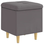 Pouf contenitore Grigio 40 x 40 x 45 cm Pelle sintetica