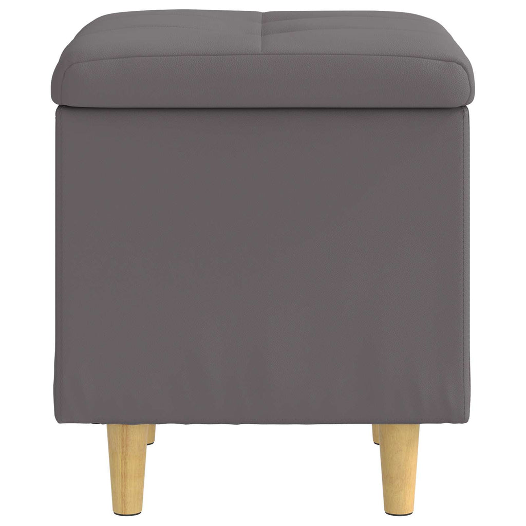 Pouf contenitore Grigio 40 x 40 x 45 cm Pelle sintetica
