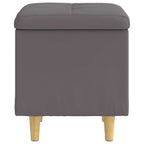 Pouf contenitore Grigio 40 x 40 x 45 cm Pelle sintetica