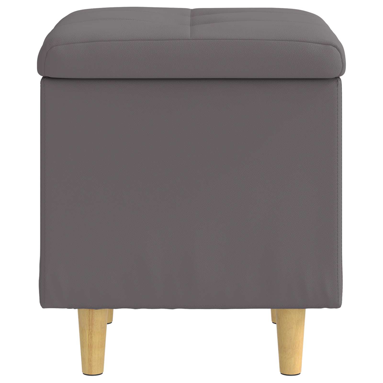 Pouf contenitore Grigio 40 x 40 x 45 cm Pelle sintetica