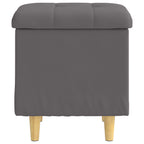Pouf contenitore Grigio 40 x 40 x 45 cm Pelle sintetica