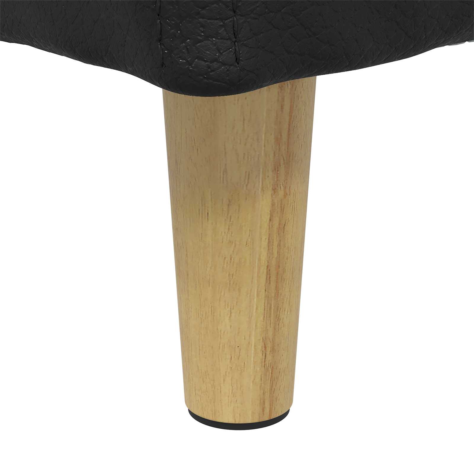 Pouf contenitore Nero 40 x 40 x 45 cm Pelle sintetica