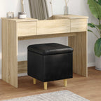 Pouf contenitore Nero 40 x 40 x 45 cm Pelle sintetica