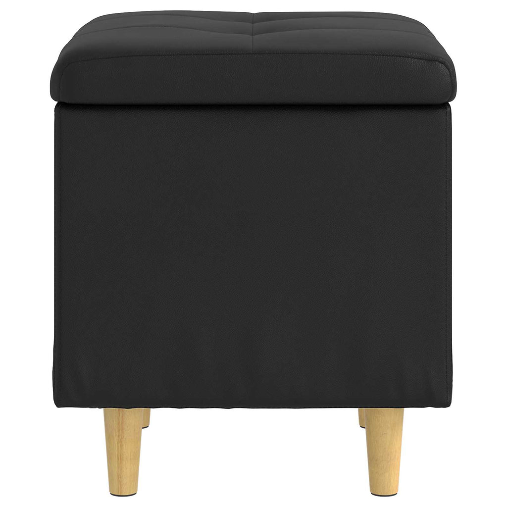 Pouf contenitore Nero 40 x 40 x 45 cm Pelle sintetica