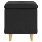 Pouf contenitore Nero 40 x 40 x 45 cm Pelle sintetica