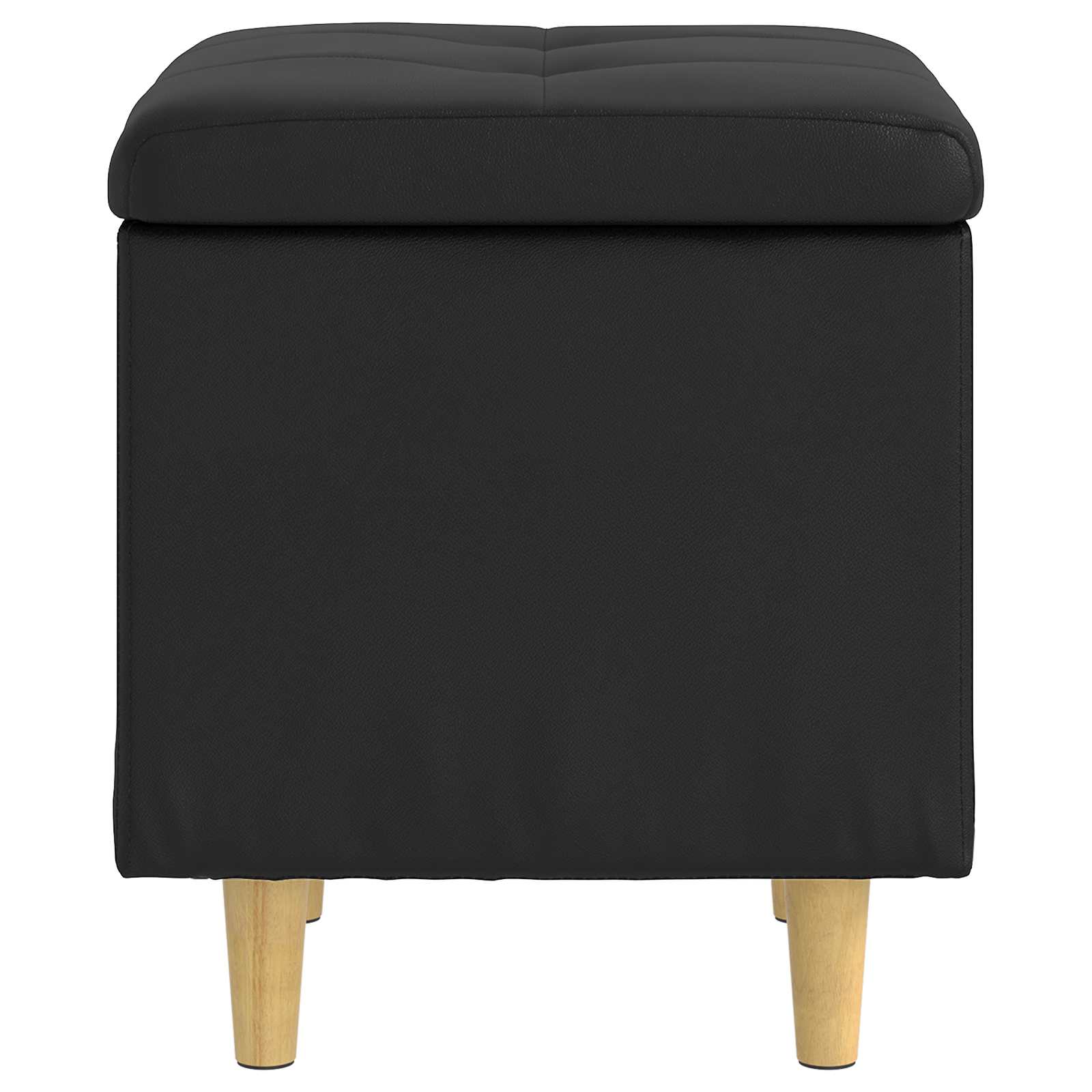 Pouf contenitore Nero 40 x 40 x 45 cm Pelle sintetica