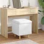 Pouf contenitore Bianco 40 x 40 x 45 cm Pelle sintetica
