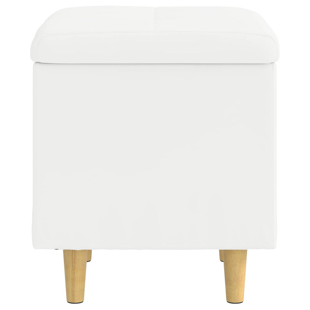 Pouf contenitore Bianco 40 x 40 x 45 cm Pelle sintetica