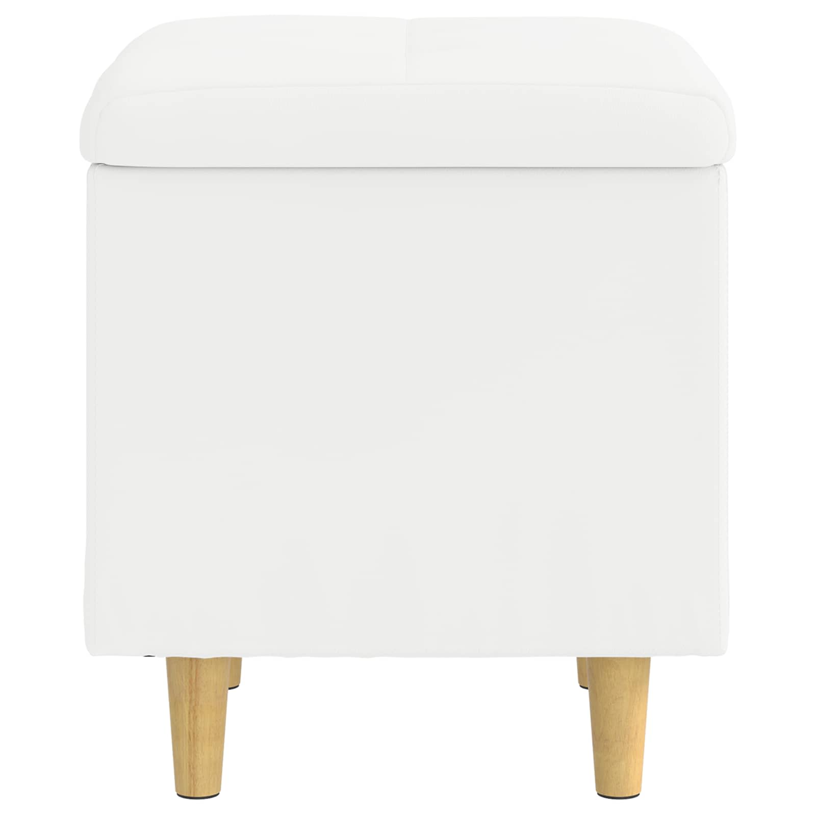 Pouf contenitore Bianco 40 x 40 x 45 cm Pelle sintetica