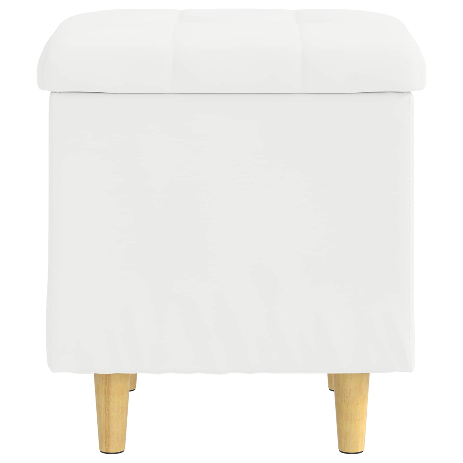 Pouf contenitore Bianco 40 x 40 x 45 cm Pelle sintetica