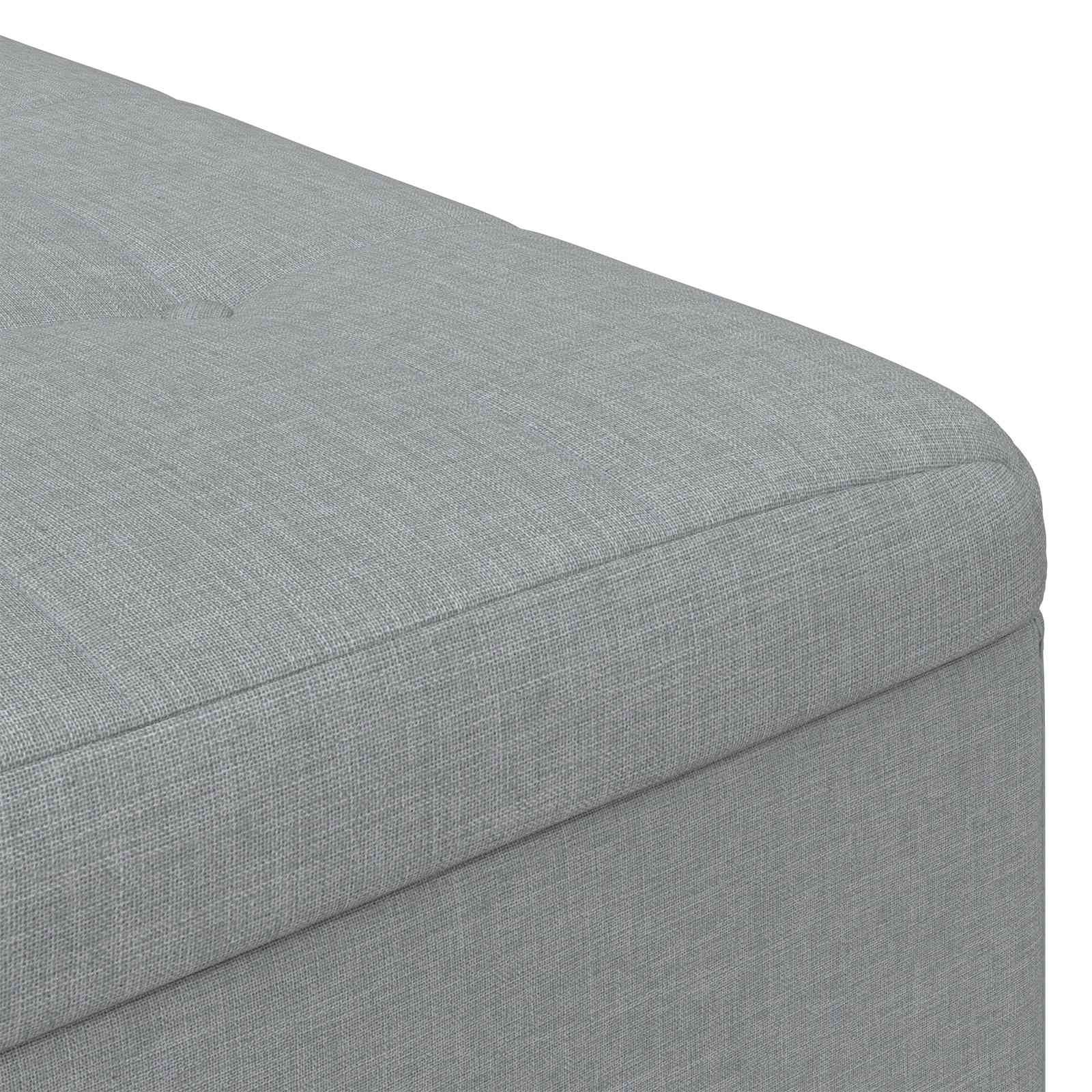 Pouf contenitore Grigio chiaro 60 x 60 x 45 cm Tessuto