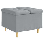 Pouf contenitore Grigio chiaro 60 x 60 x 45 cm Tessuto