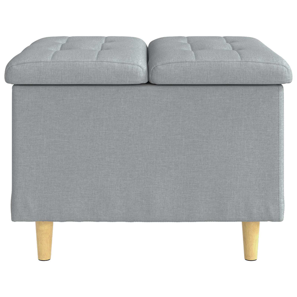 Pouf contenitore Grigio chiaro 60 x 60 x 45 cm Tessuto