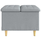 Pouf contenitore Grigio chiaro 60 x 60 x 45 cm Tessuto