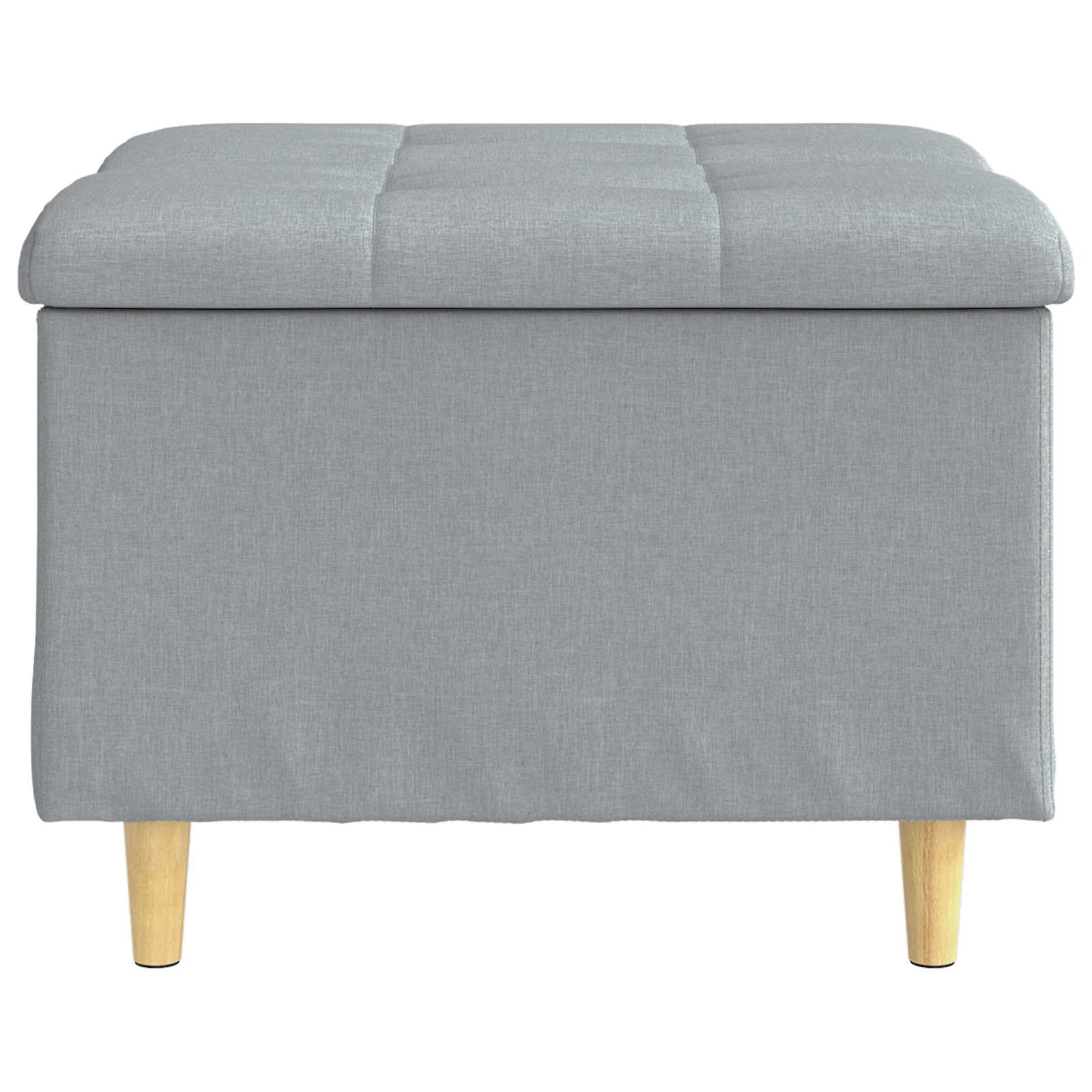Pouf contenitore Grigio chiaro 60 x 60 x 45 cm Tessuto