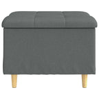 Pouf contenitore Grigio scuro 60 x 60 x 45 cm Tessuto