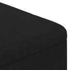 Pouf contenitore con cuscino Nero 60 x 60 x 45 cm Tessuto