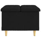 Pouf contenitore con cuscino Nero 60 x 60 x 45 cm Tessuto