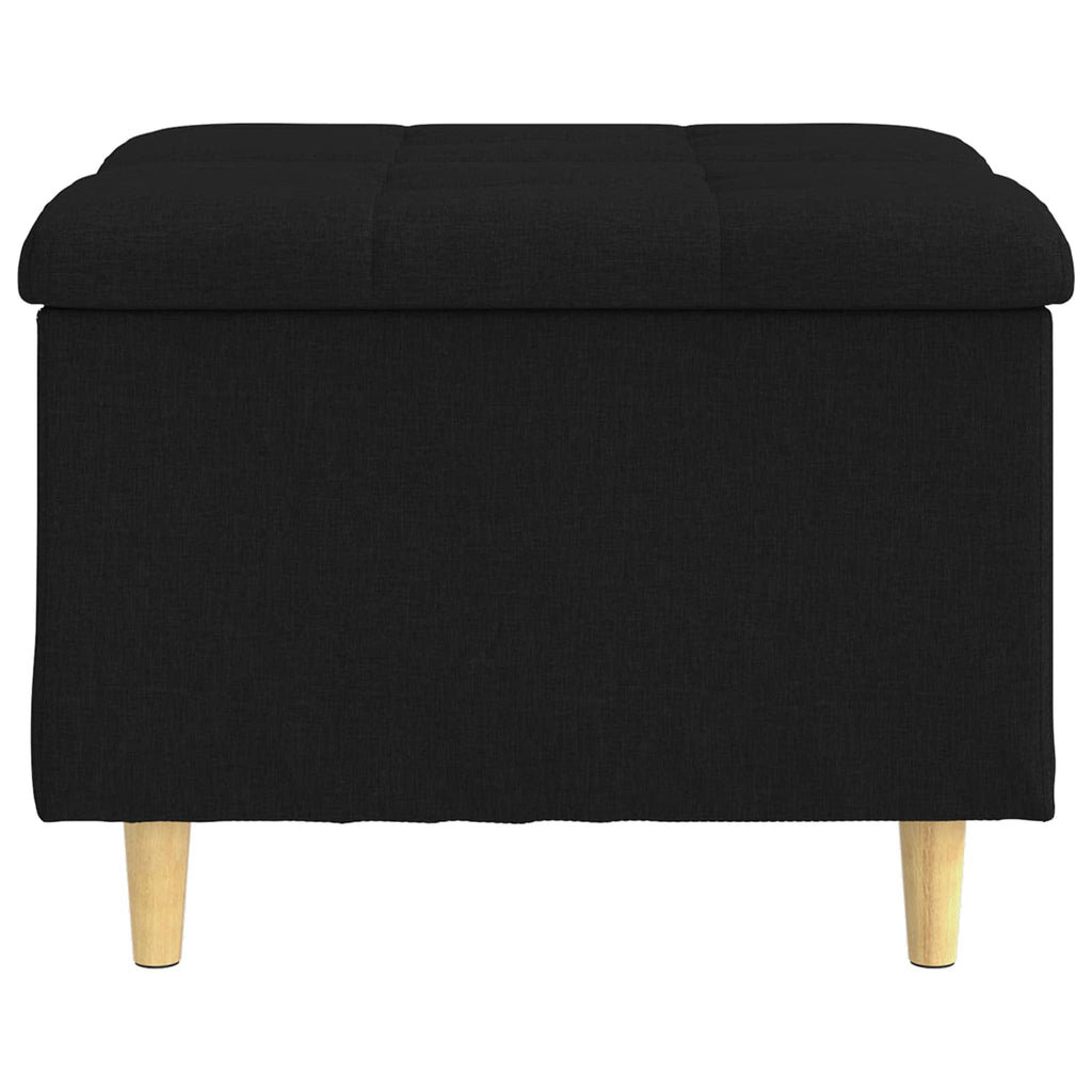 Pouf contenitore con cuscino Nero 60 x 60 x 45 cm Tessuto