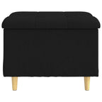 Pouf contenitore con cuscino Nero 60 x 60 x 45 cm Tessuto