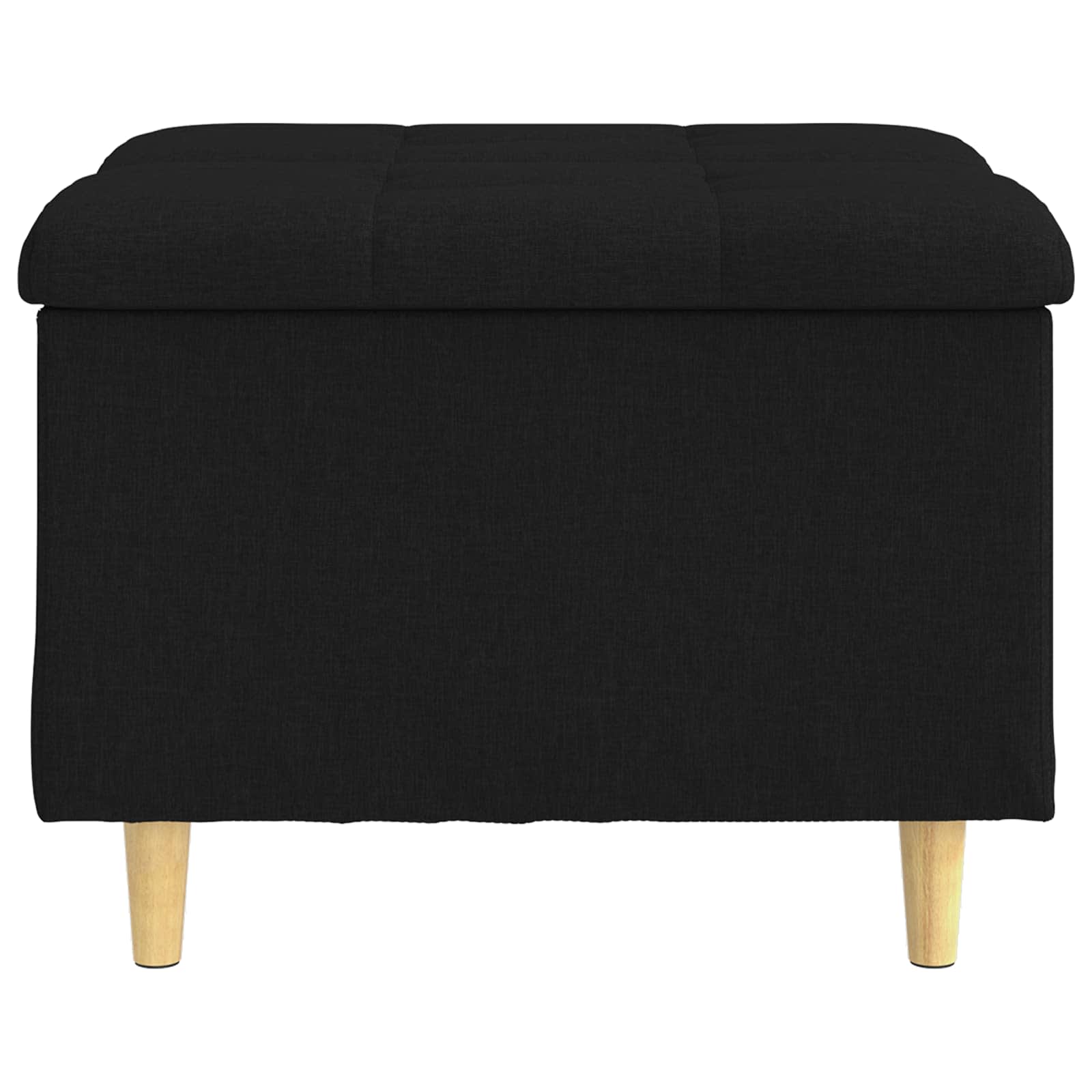 Pouf contenitore con cuscino Nero 60 x 60 x 45 cm Tessuto