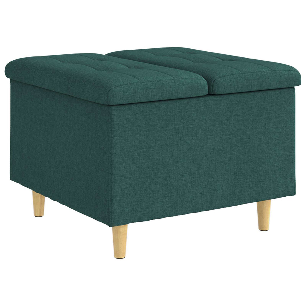 Pouf contenitore Verde Scuro 60 x 60 x 45 cm Tessuto