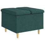 Pouf contenitore Verde Scuro 60 x 60 x 45 cm Tessuto