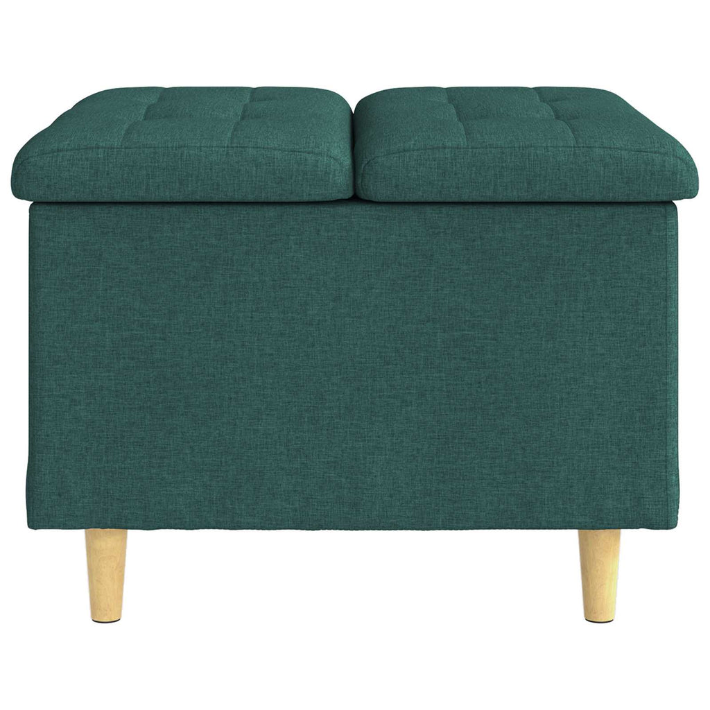 Pouf contenitore Verde Scuro 60 x 60 x 45 cm Tessuto