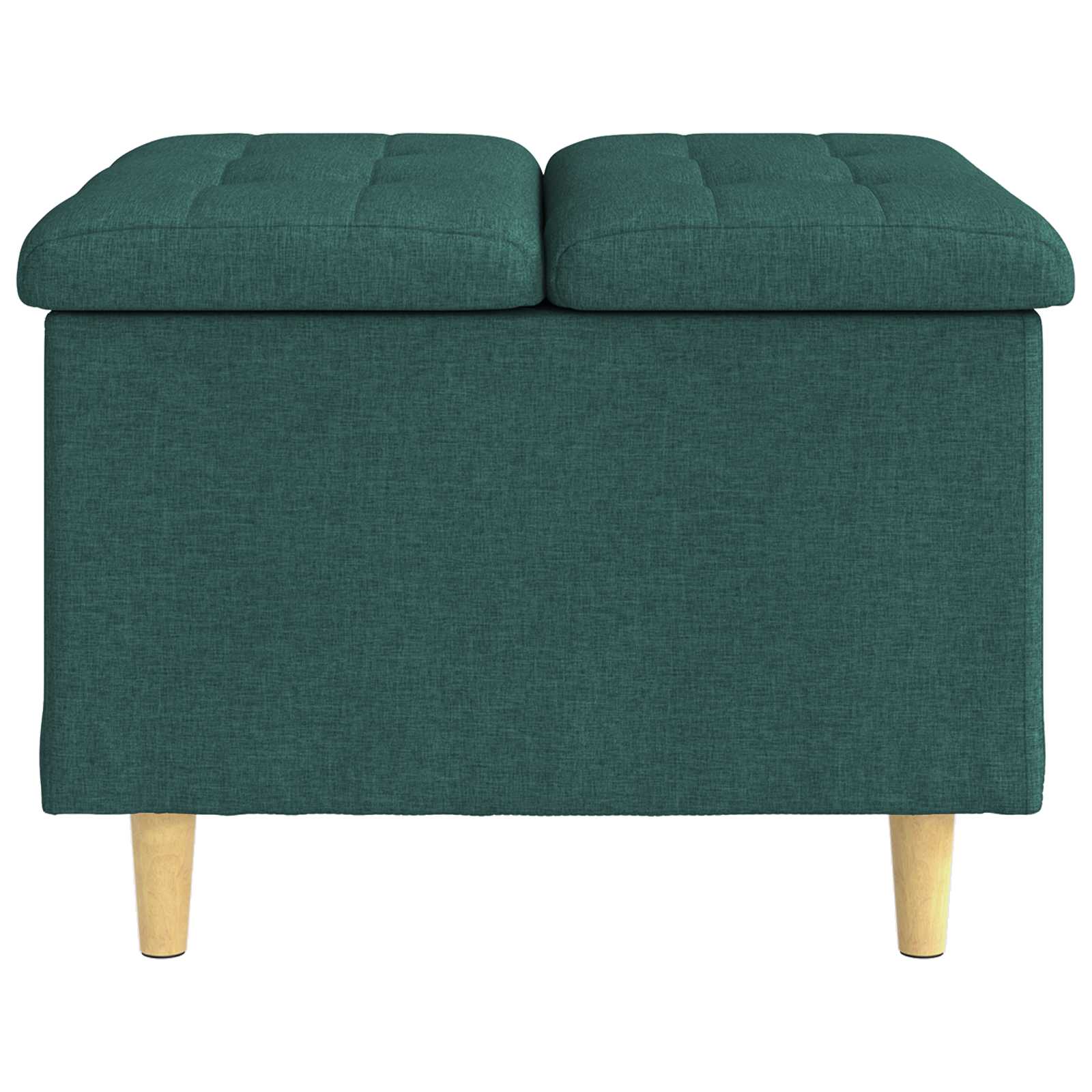 Pouf contenitore Verde Scuro 60 x 60 x 45 cm Tessuto