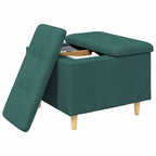 Pouf contenitore Verde Scuro 60 x 60 x 45 cm Tessuto