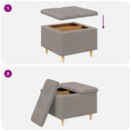 Pouf contenitore con cuscino Talpa 60 x 60 x 45 cm Tessuto