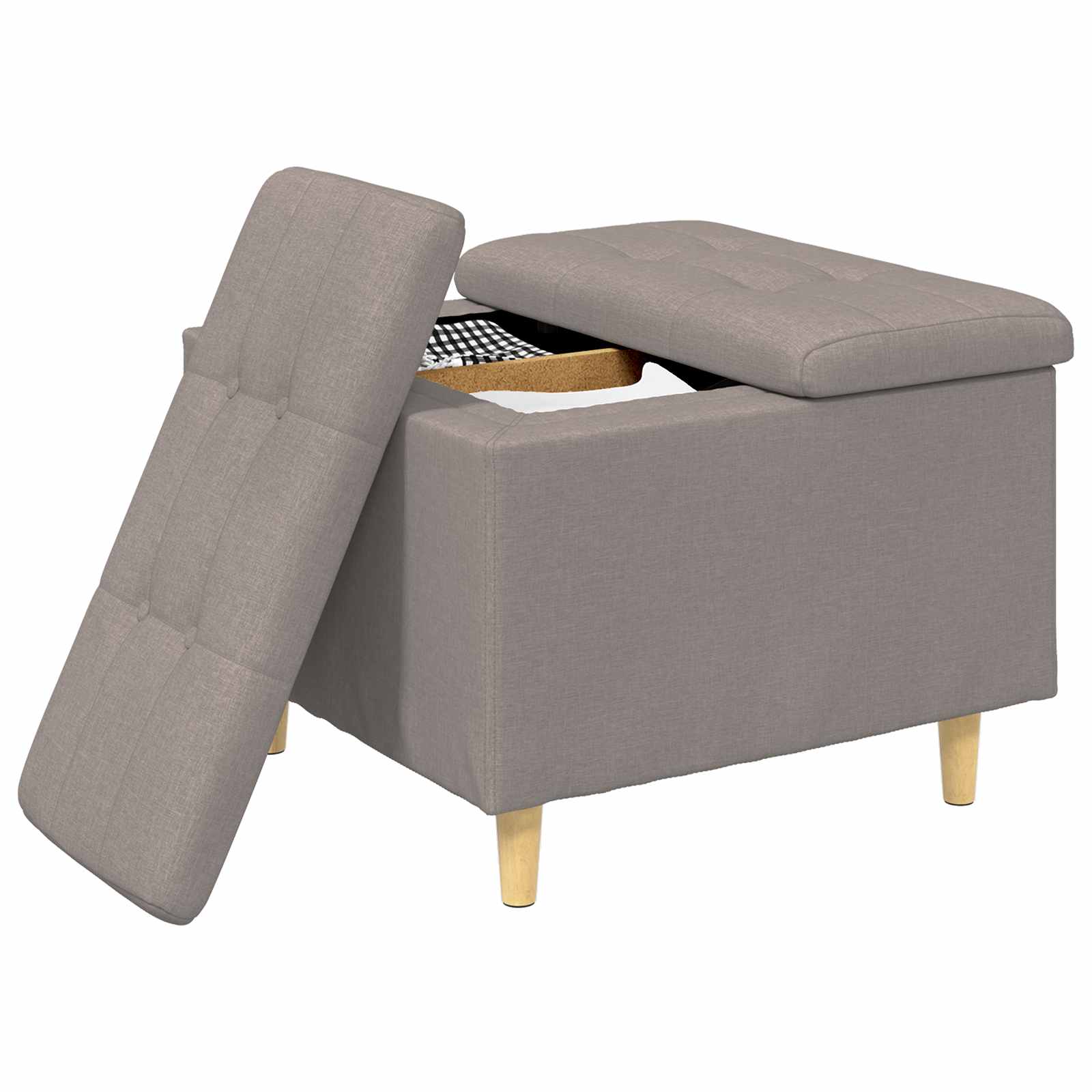 Pouf contenitore con cuscino Talpa 60 x 60 x 45 cm Tessuto