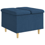 Pouf contenitore con cuscino Blu 60 x 60 x 45 cm Tessuto