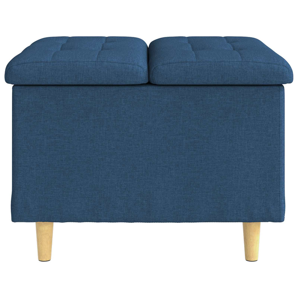 Pouf contenitore con cuscino Blu 60 x 60 x 45 cm Tessuto