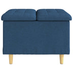 Pouf contenitore con cuscino Blu 60 x 60 x 45 cm Tessuto