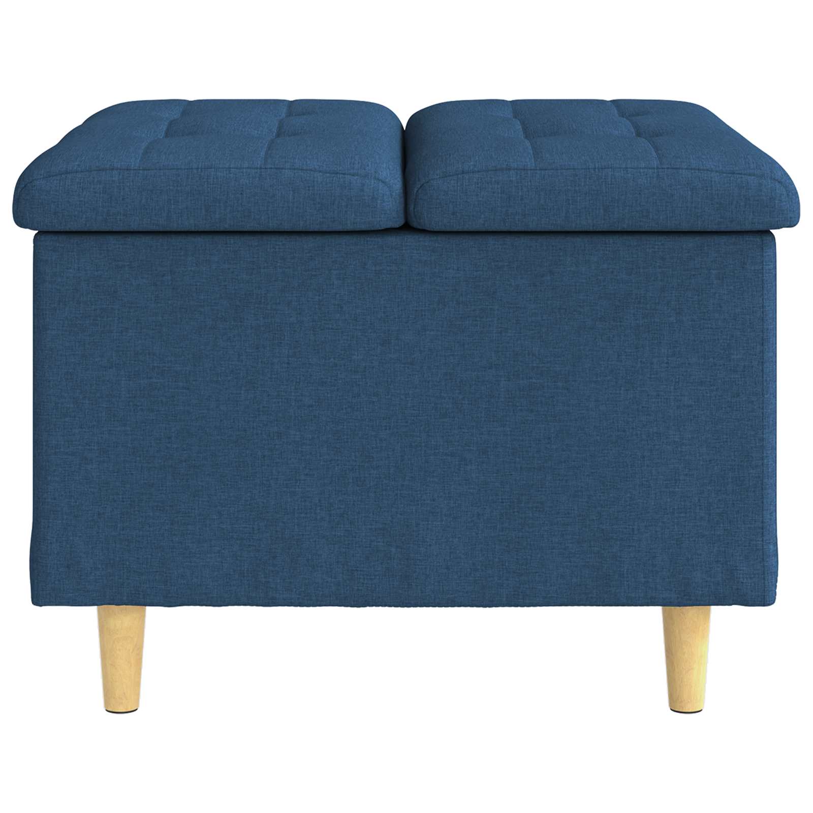 Pouf contenitore con cuscino Blu 60 x 60 x 45 cm Tessuto
