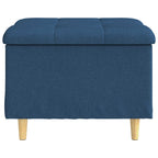 Pouf contenitore con cuscino Blu 60 x 60 x 45 cm Tessuto