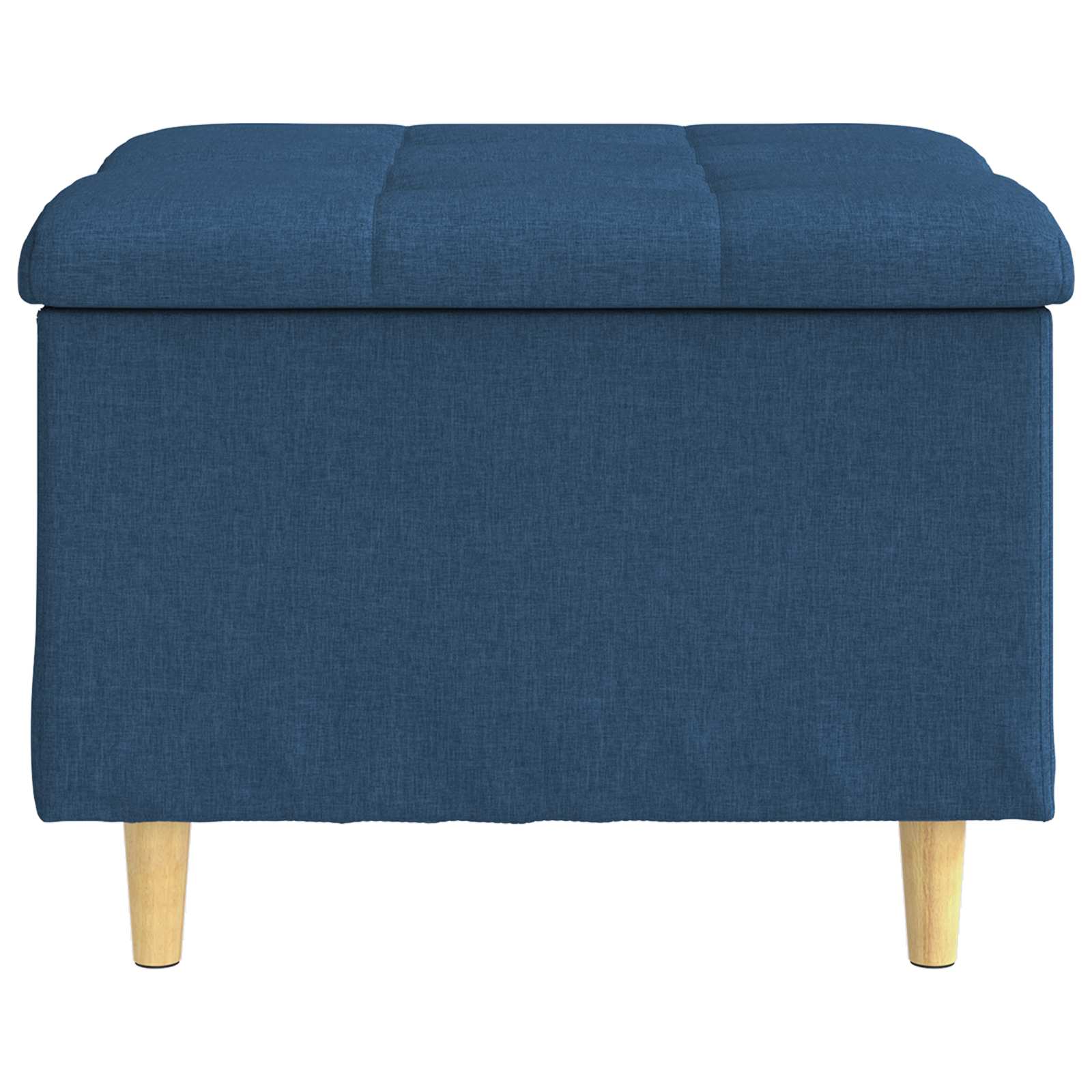 Pouf contenitore con cuscino Blu 60 x 60 x 45 cm Tessuto