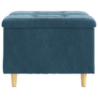 Pouf contenitore con cuscino Blu 60 x 60 x 45 cm Velluto