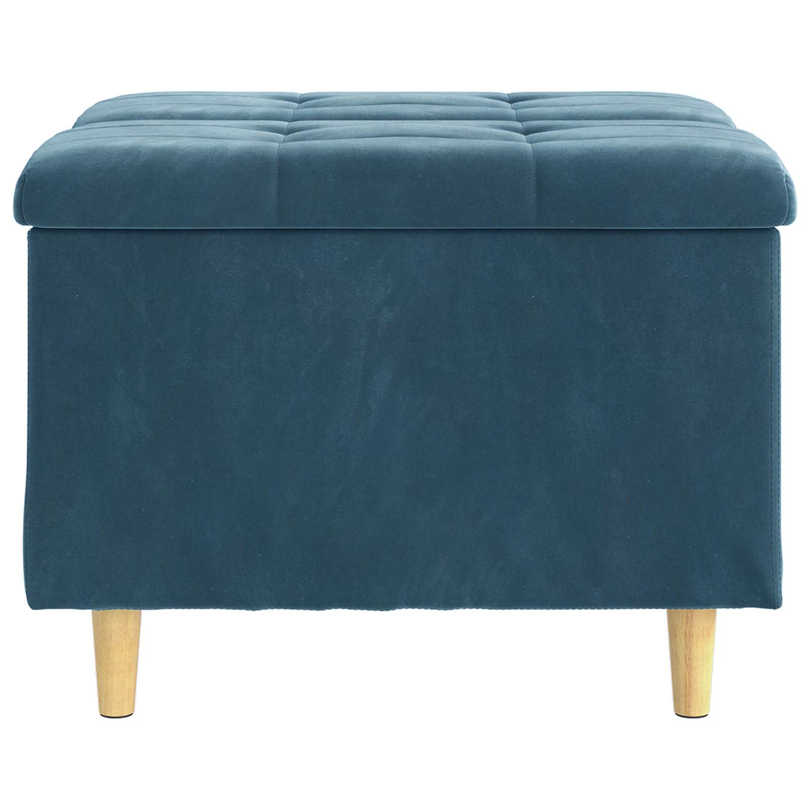 Pouf contenitore con cuscino Blu 60 x 60 x 45 cm Velluto