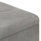 Pouf contenitore Grigio chiaro 60 x 60 x 45 cm Velluto