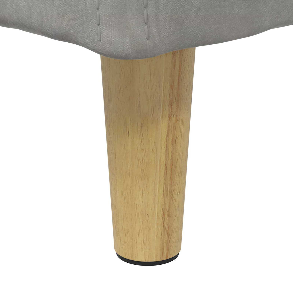Pouf contenitore Grigio chiaro 60 x 60 x 45 cm Velluto