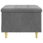 Pouf contenitore Grigio scuro 60 x 60 x 45 cm Velluto