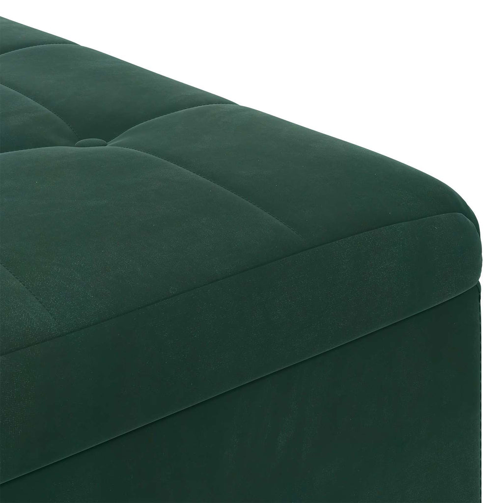 Pouf contenitore Verde Scuro 60 x 60 x 45 cm Velluto