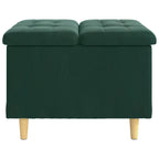 Pouf contenitore Verde Scuro 60 x 60 x 45 cm Velluto