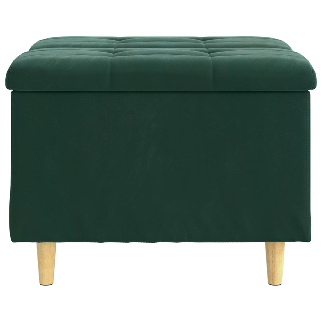 Pouf contenitore Verde Scuro 60 x 60 x 45 cm Velluto